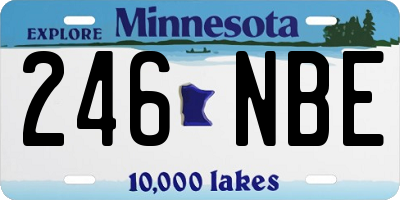 MN license plate 246NBE