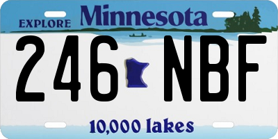MN license plate 246NBF