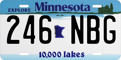 MN license plate 246NBG