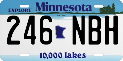 MN license plate 246NBH