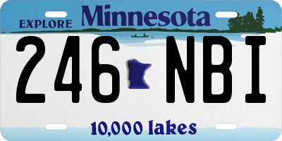 MN license plate 246NBI