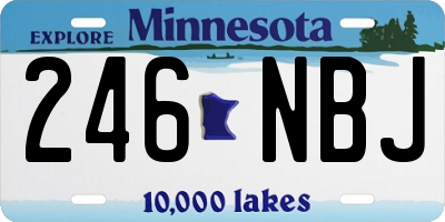 MN license plate 246NBJ
