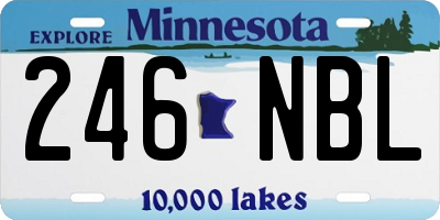 MN license plate 246NBL