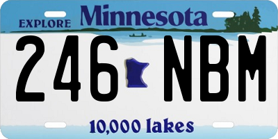 MN license plate 246NBM
