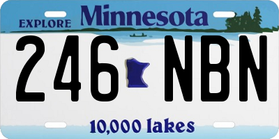 MN license plate 246NBN