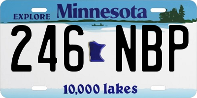 MN license plate 246NBP