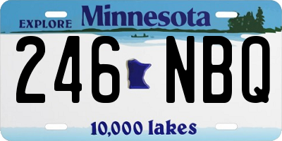 MN license plate 246NBQ