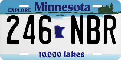MN license plate 246NBR