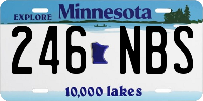 MN license plate 246NBS
