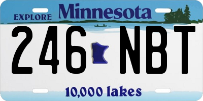 MN license plate 246NBT