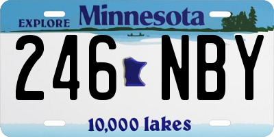 MN license plate 246NBY