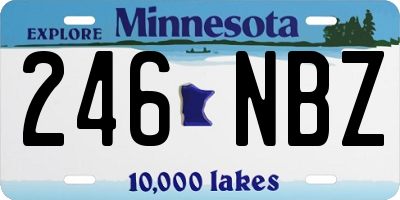 MN license plate 246NBZ