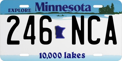 MN license plate 246NCA
