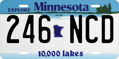 MN license plate 246NCD