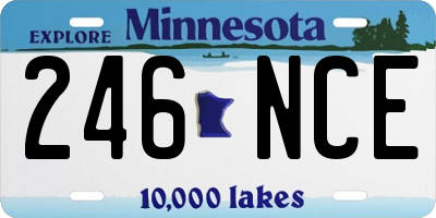 MN license plate 246NCE