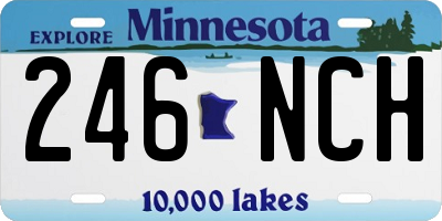 MN license plate 246NCH