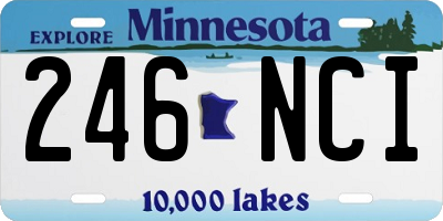MN license plate 246NCI