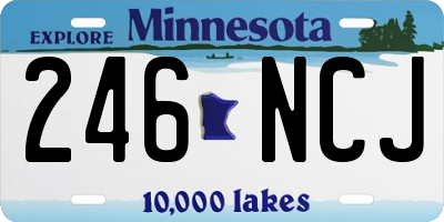 MN license plate 246NCJ