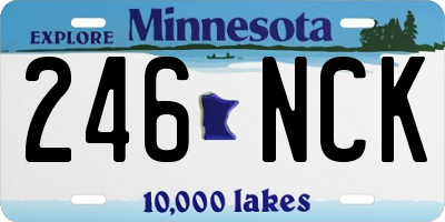 MN license plate 246NCK