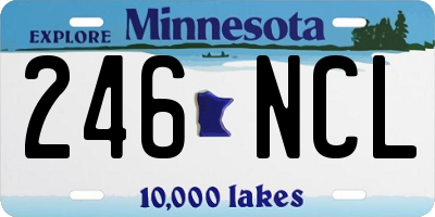 MN license plate 246NCL