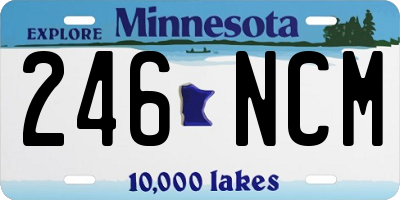 MN license plate 246NCM