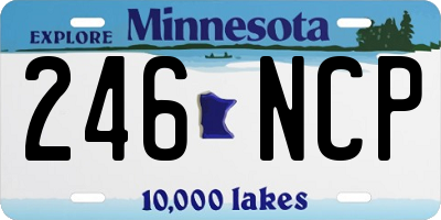 MN license plate 246NCP