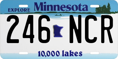 MN license plate 246NCR