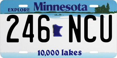 MN license plate 246NCU