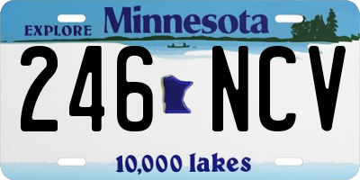 MN license plate 246NCV