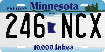 MN license plate 246NCX