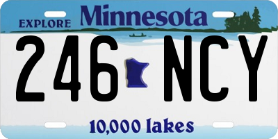 MN license plate 246NCY