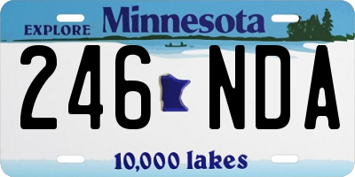 MN license plate 246NDA