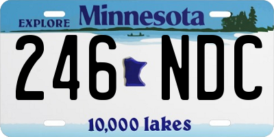 MN license plate 246NDC