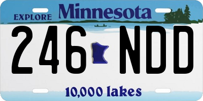 MN license plate 246NDD
