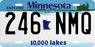 MN license plate 246NMQ