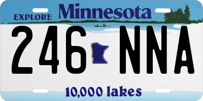 MN license plate 246NNA