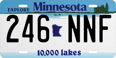 MN license plate 246NNF