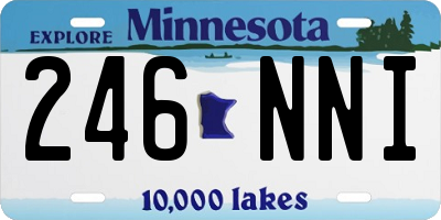 MN license plate 246NNI