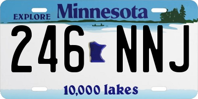 MN license plate 246NNJ