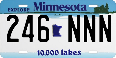 MN license plate 246NNN