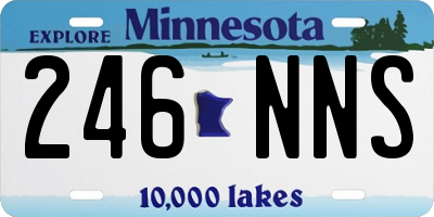 MN license plate 246NNS