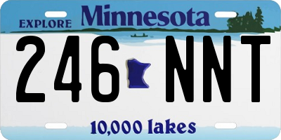 MN license plate 246NNT