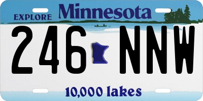 MN license plate 246NNW