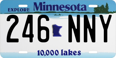 MN license plate 246NNY