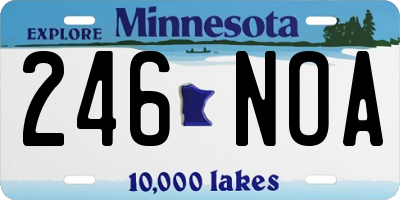 MN license plate 246NOA
