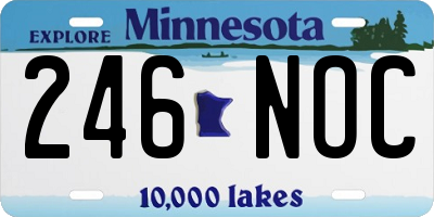 MN license plate 246NOC