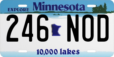 MN license plate 246NOD