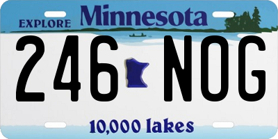 MN license plate 246NOG