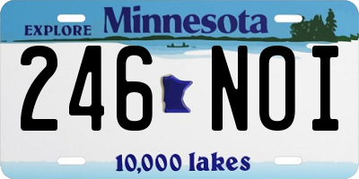 MN license plate 246NOI