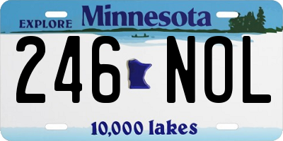 MN license plate 246NOL